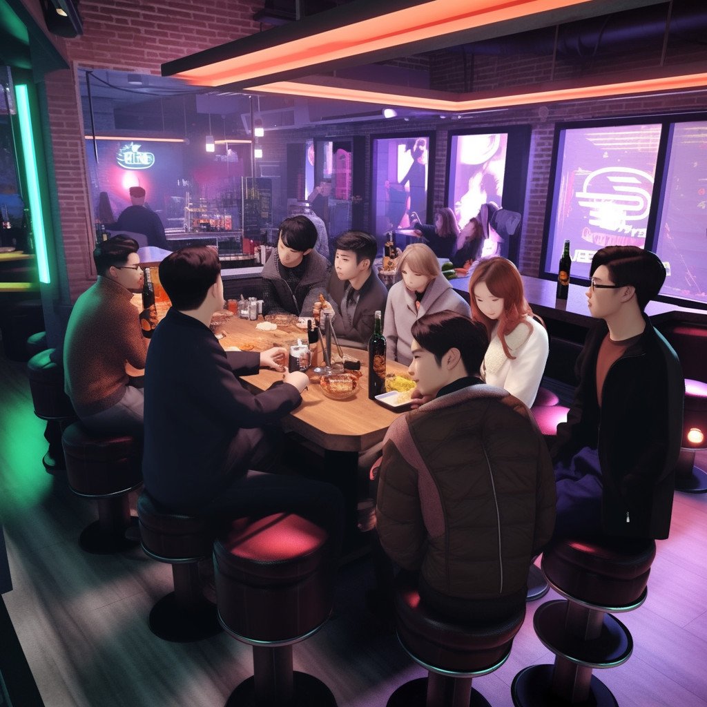 Sortie dans un suljib (bar) entre amis en Corée