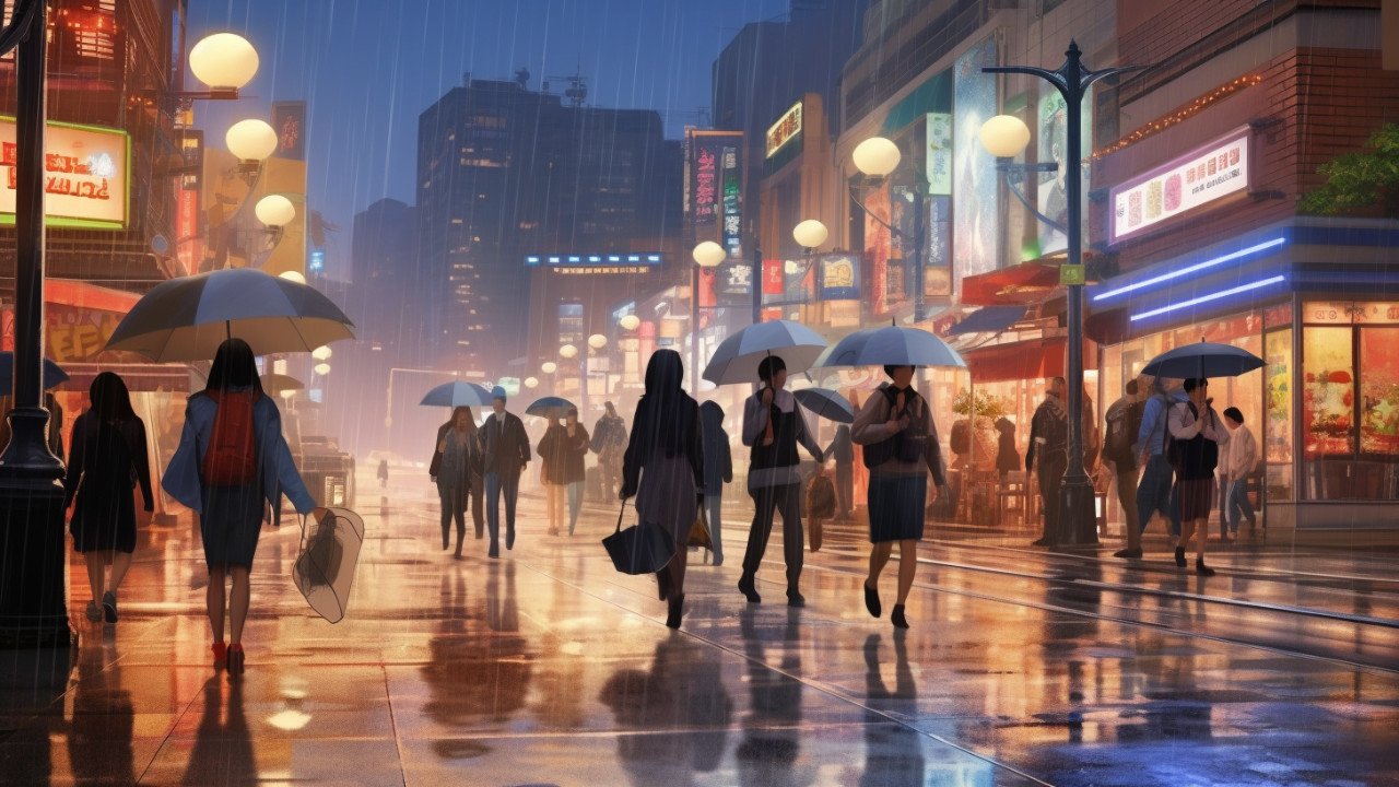 pluie estivale corée du sud