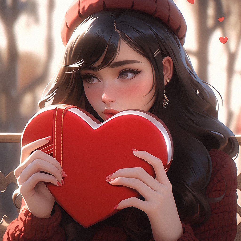 Une belle fille qui offre des chocolats à la st valentin