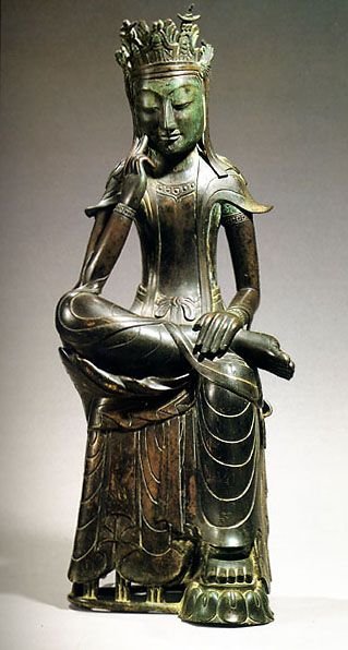 Maitreya. Trésor National #78 de Corée du Sud. Période des Trois Royaumes (6e siècle) au Musée National de Séoul