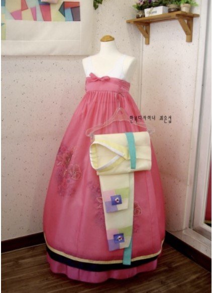 Jupe du hanbok, vêtement traditionnel coréen (chima)