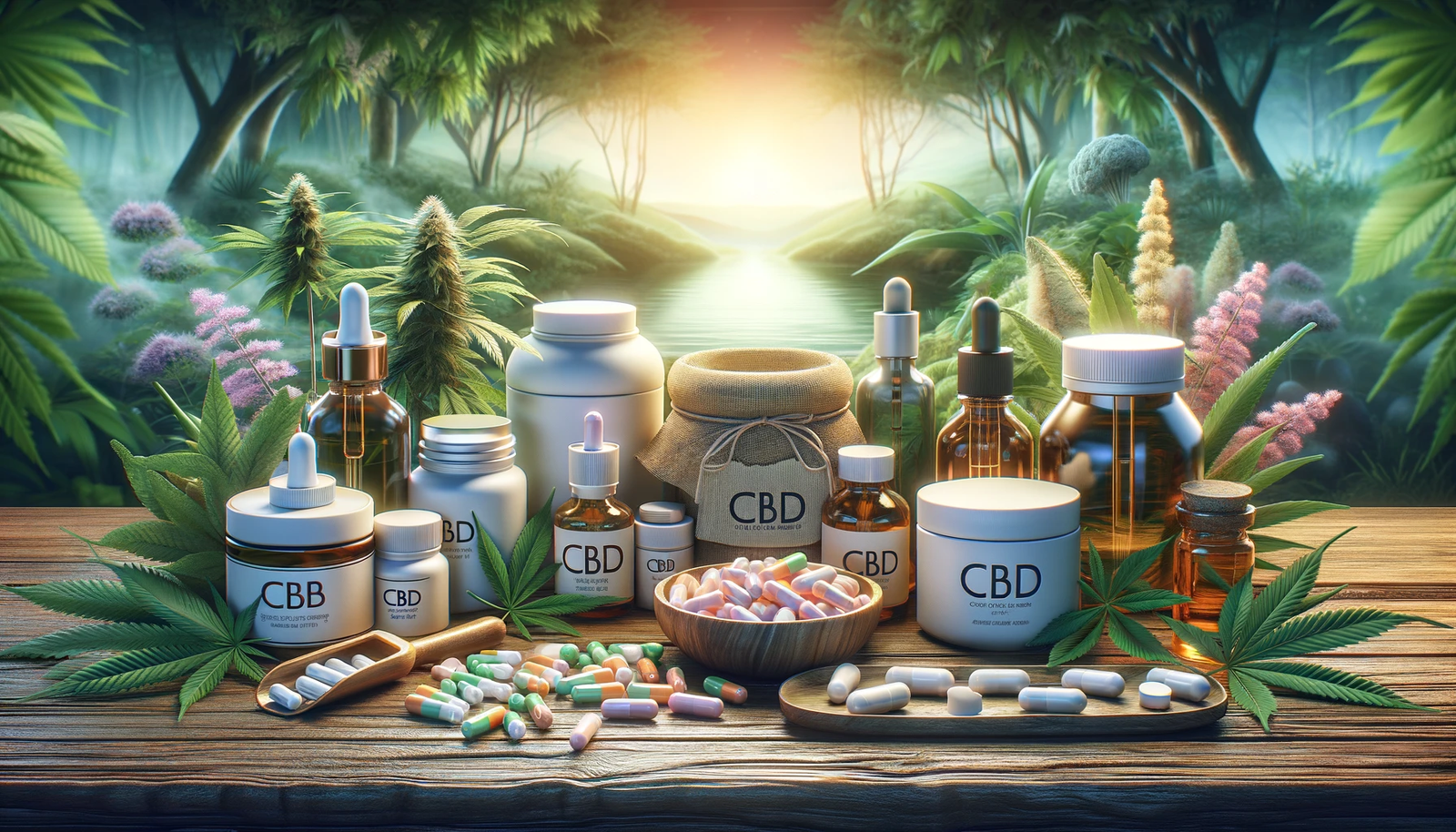Illustration de médicaments à base de CBD.