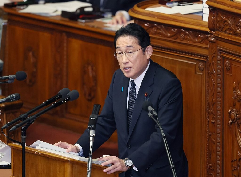 Fumio Kishida à une session parlementaire (©Cabinet Public Affairs Office).