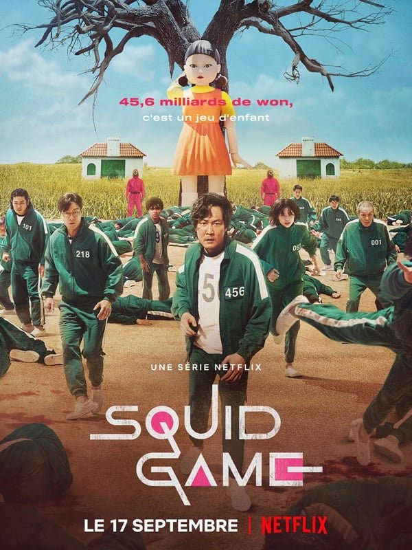 Affiche promotionnelle de Squid Game pour Netflix.