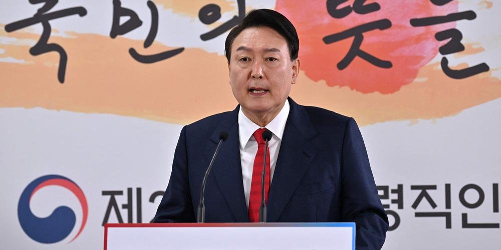 Yoon Suk-yeol s'engage à considérer la Corée du Nord comme le "principal ennemi" de son pays. (Photo by JUNG YEON-JE / POOL / AFP).