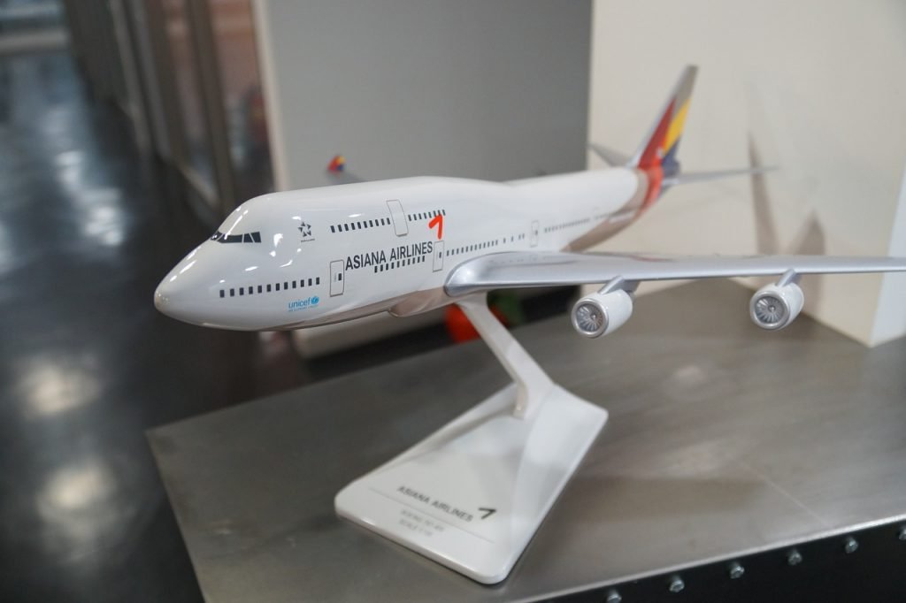 Maquette de 747 d'Asiana Airlines. (©taehoon411).