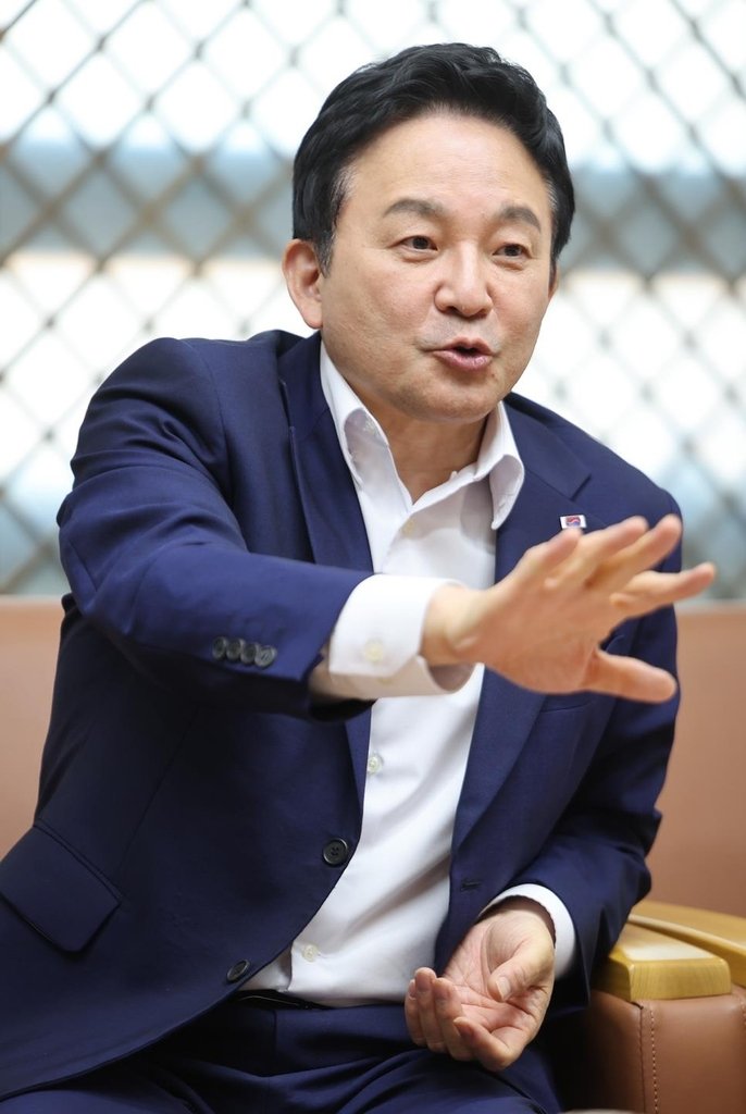Won Hee-ryong en entretien avec Yonhap le 16 juin 2023 (©Yonhap).