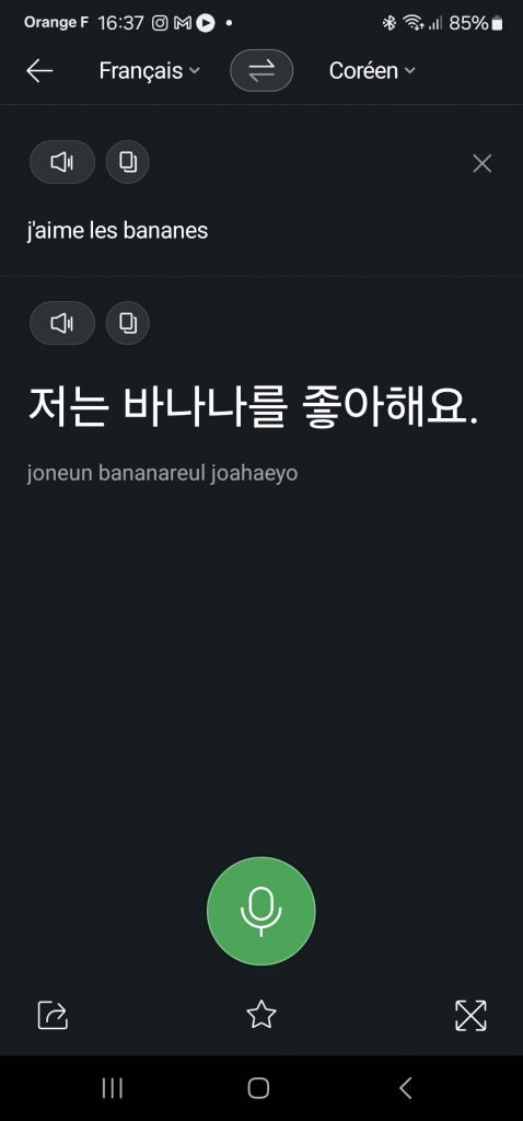 Naver Papago propose une traduction vocale en direct.