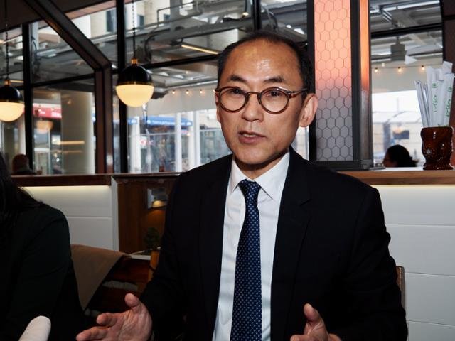 Ko Hak-soo, président du PIPC, le 3 décembre 2023 à Washington (©Hankook Ilbo).