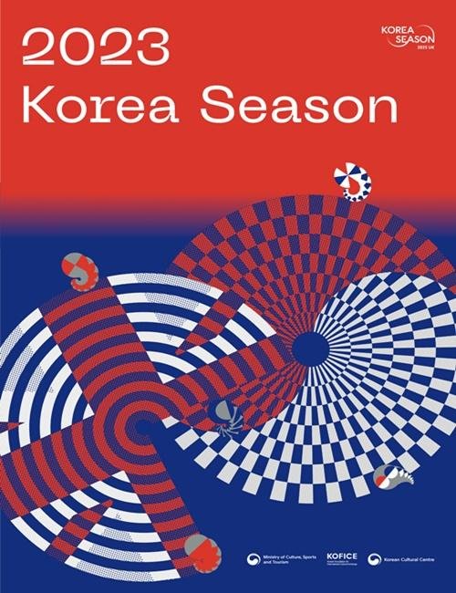 Affiche promotionnelle du 2023 Korea Season au Royaume-Uni.