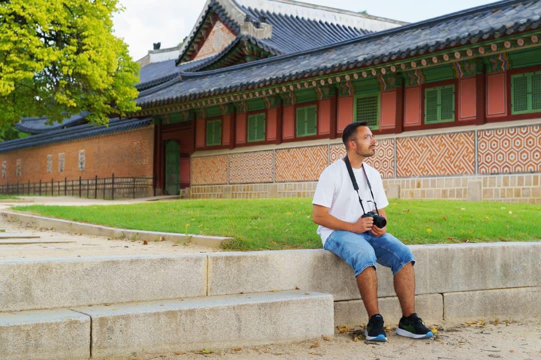 Sylvain à Gyeongbokgung.